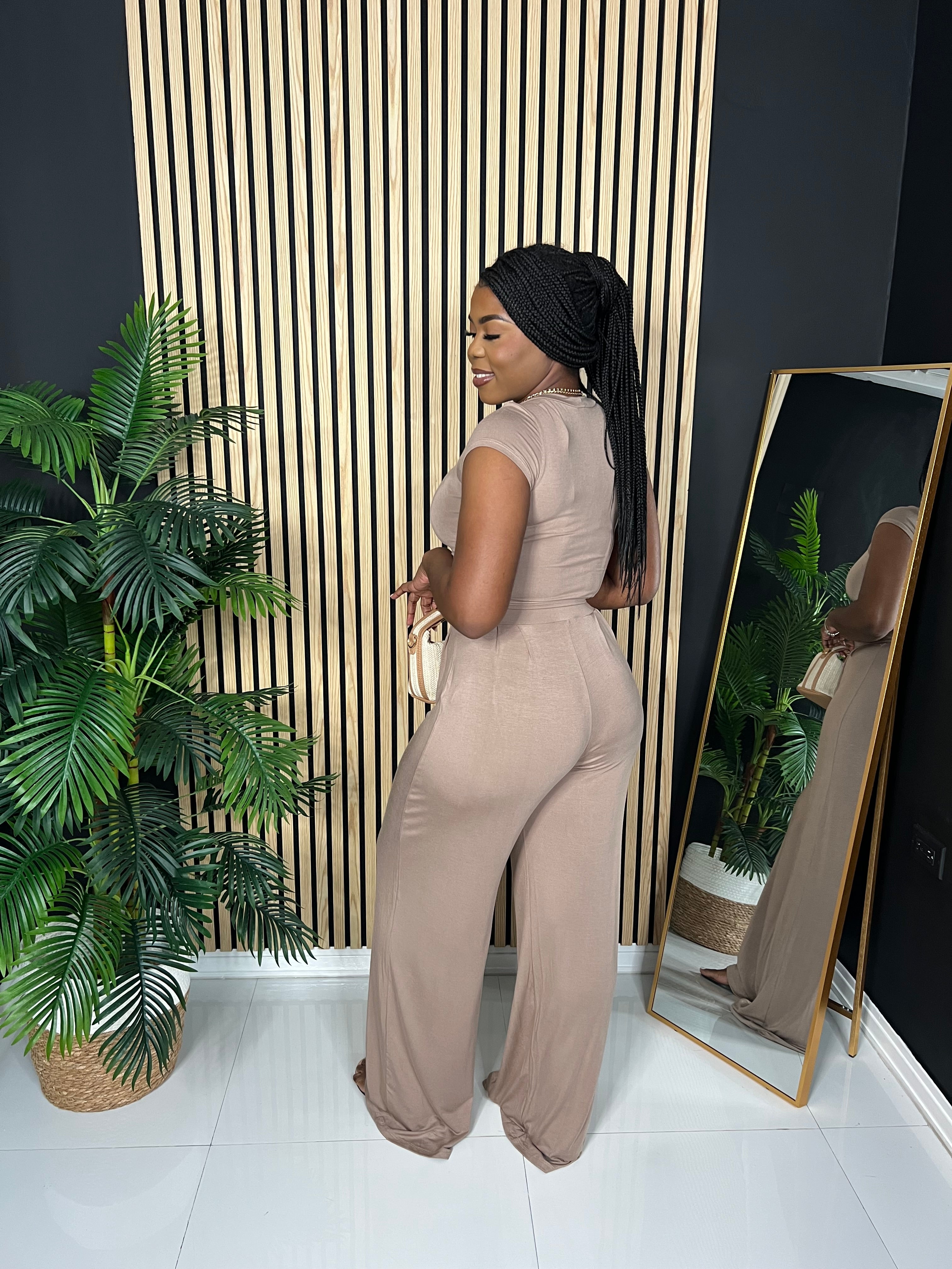 Relaxed Pants Set (Taupe)