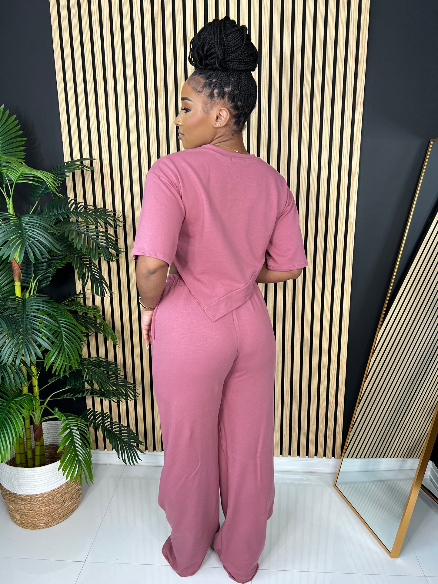 Keep Up Pants Set (Mauve Deep)