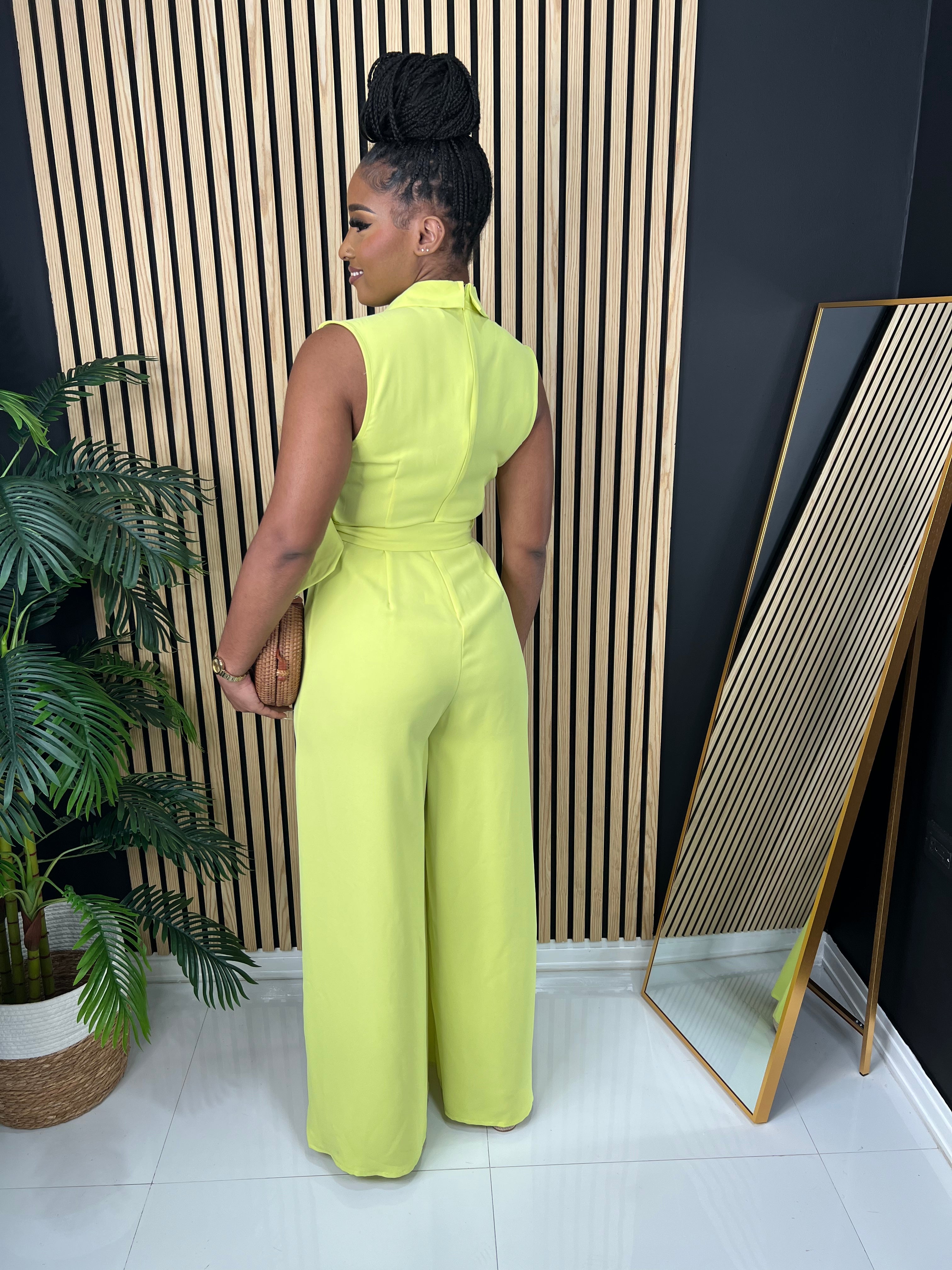 Charming Jumpsuit (Lime Yellow)