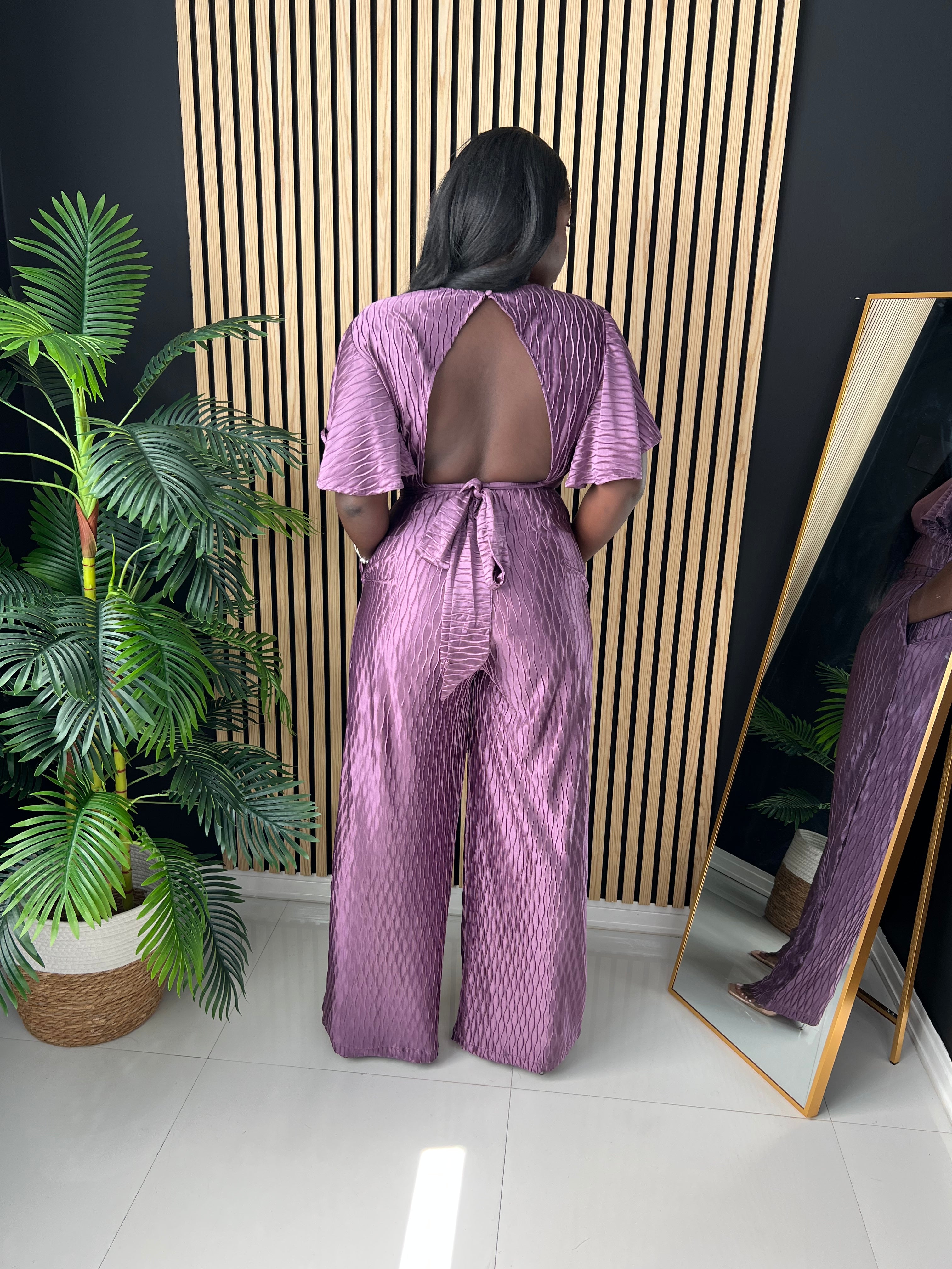 AClass Pants Set (Eggplant)