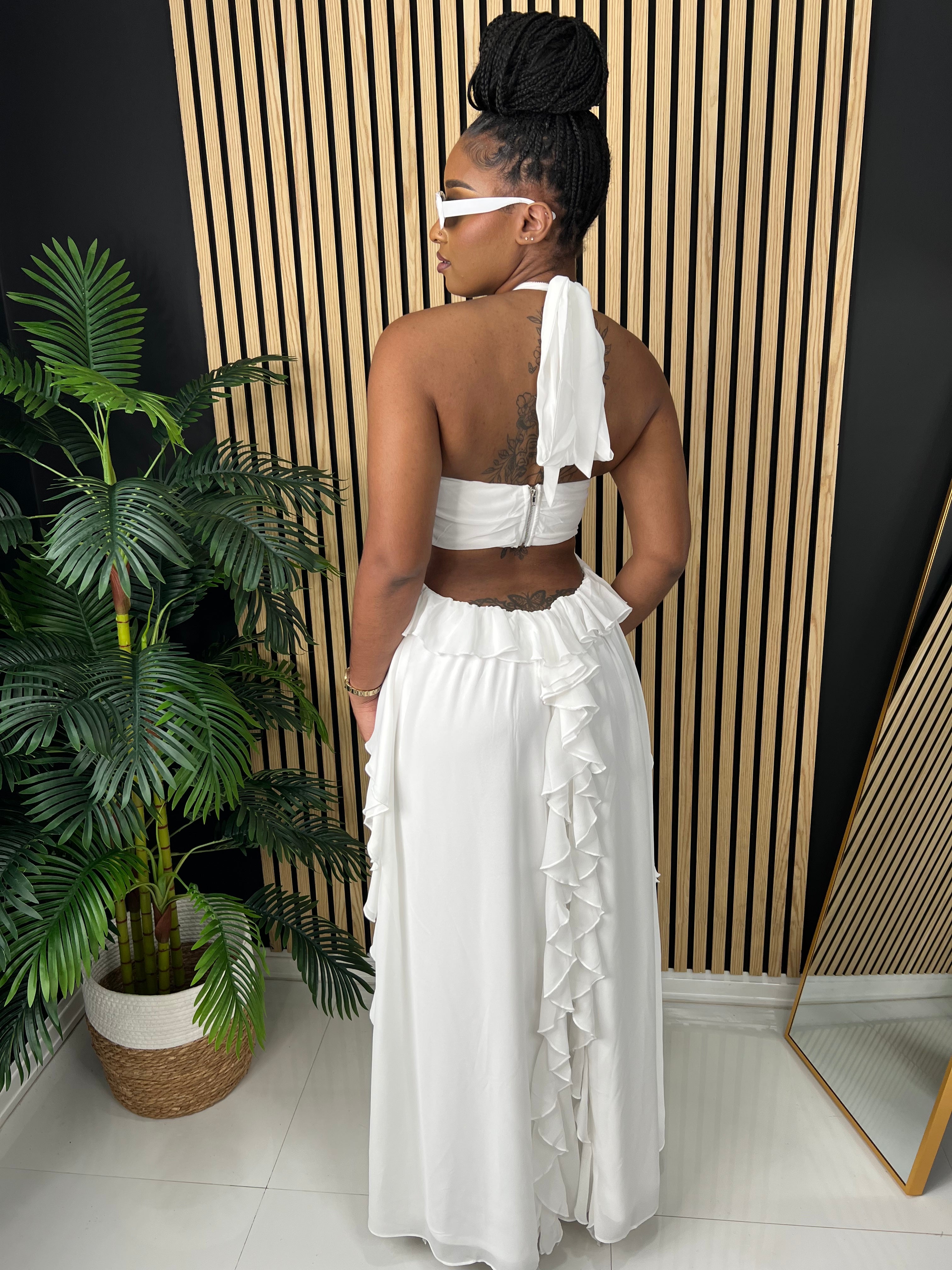 All White Affair Maxi Dress (White)